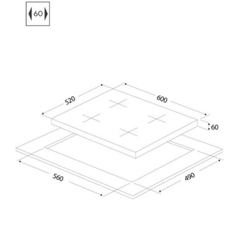 Ukınox Gri Smart Set  (Fairy 60 Gri Davlumbaz-Ares 60 Gri Ocak-Smart 7801 Gri Fırın)