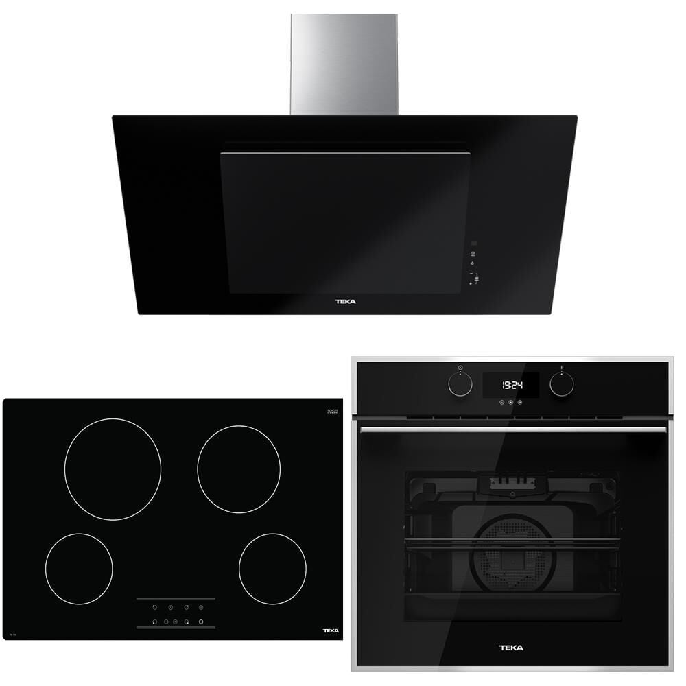 Teka Siyah Ankastre Set (HLB 840 SS BK -TB 770- DVT 98660 TBS BK)