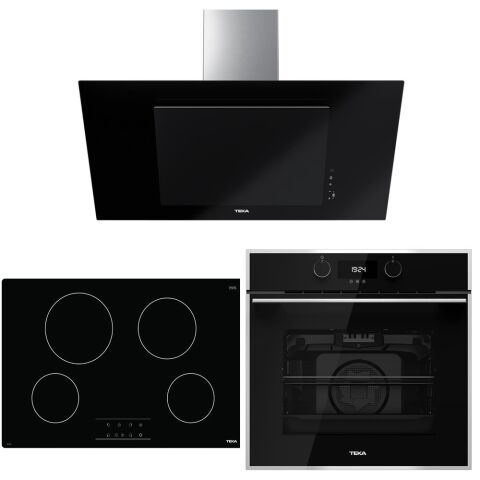 Teka Siyah Ankastre Set (HLB 840 SS BK -TB 770- DVT 98660 TBS BK)