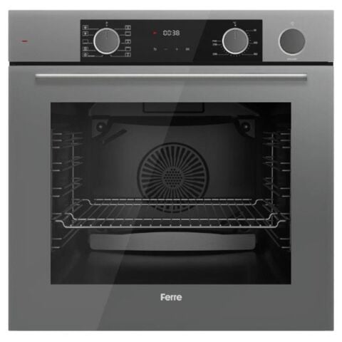 Ferre Fryart Steam Gri Set (D102 Gri Davlumbaz -RS038 Gri Ocak- XE64CPR FryartSteam Gri Fırın)