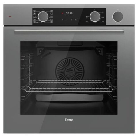 Ferre Fryart Steam Gri Set (D102 Gri Davlumbaz -RS038 Gri Ocak- XE64CPR FryartSteam Gri Fırın)