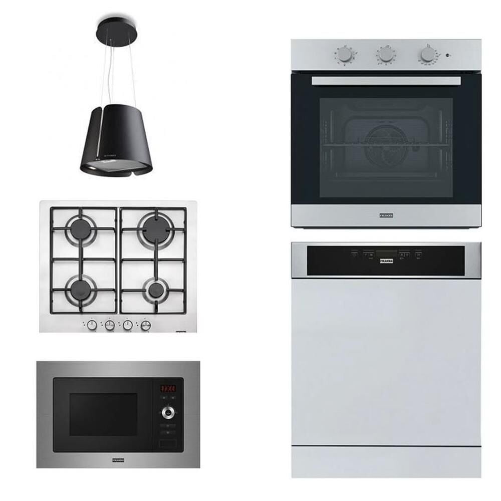 Franke İnox Ankastre Set ( BEAT BK MATT F45 - FHNL 604 XS - FSL 82 H XS - FSL 20 XS - FDWS 614)