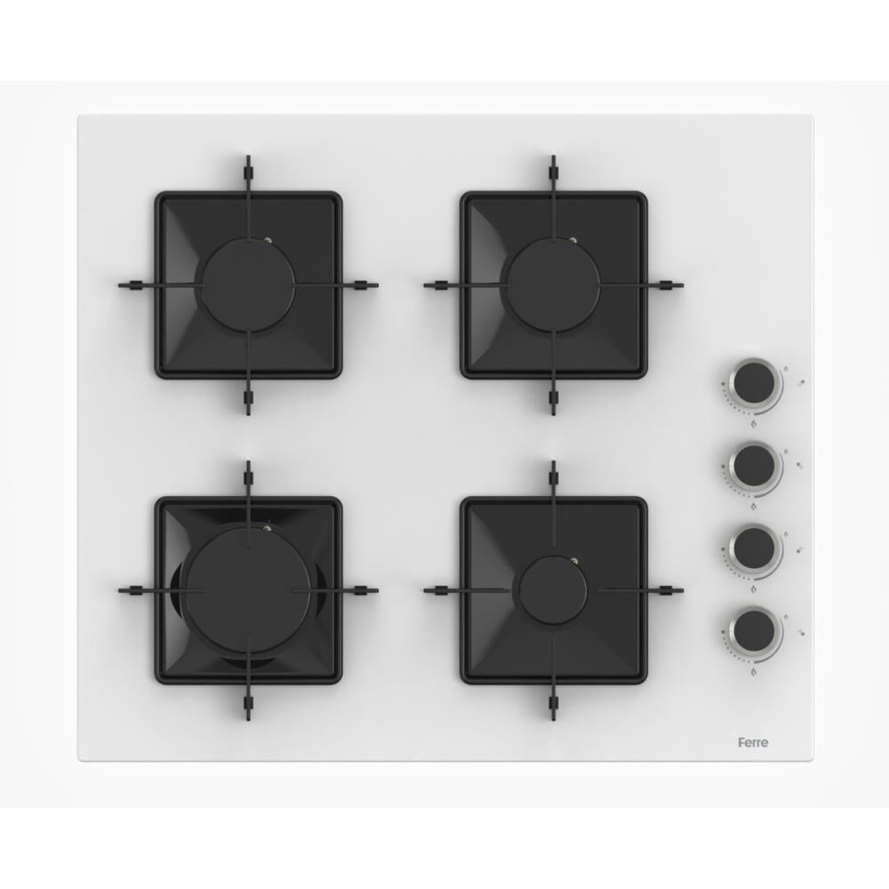 Ferre SS206 Beyaz Kare Izgaralı Ankastre Ocak