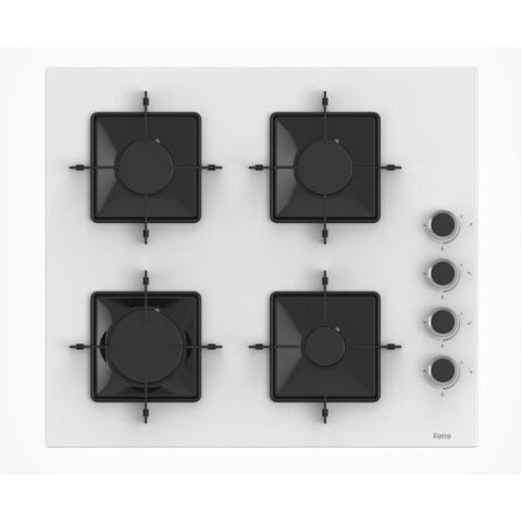 Ferre SS206 Beyaz Kare Izgaralı Ankastre Ocak