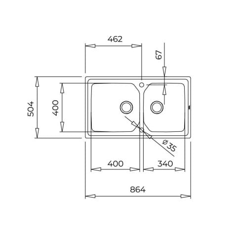 Teka Brooklyn 90 M-XP 2B Damlalıksız Çift Göz Paslanmaz Çelik Eviye