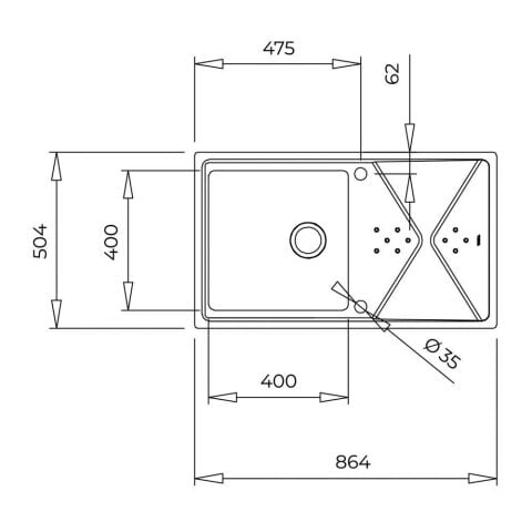 TEKA BROOKLYN 50-M-XP 1B 1D TEK GÖZ DAMLALIKLI ÇELİK EVYE
