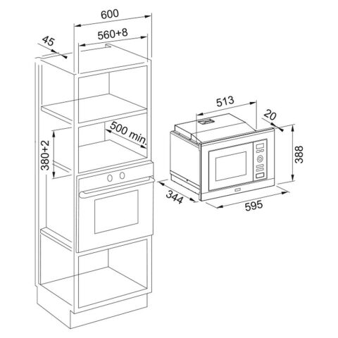 Franke Smart FSL 20 MW XS Inox Ankastre Mikrodalga