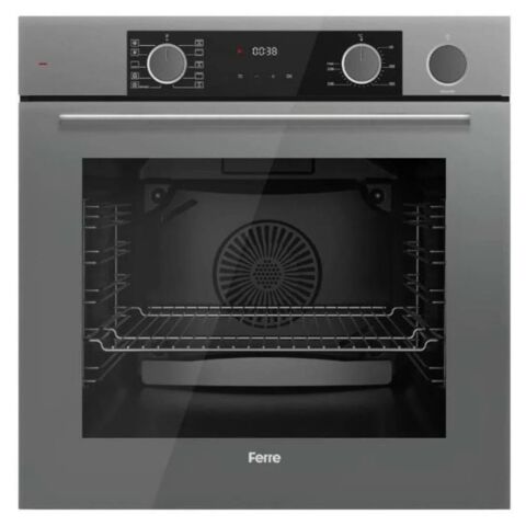 Ferre Fryart Steam Gri Set (D082 Gri Davlumbaz - SS038 75 CM Gri WOcak - XE64CPR Fryart Steam Fırın)