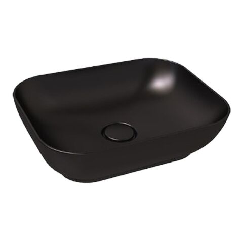 BİEN MOTTO 50CM SİYAH DİKDÖRTGEN ÇANAK BATARYA DELİKSİZ