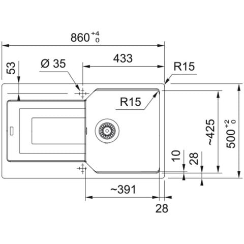 Franke Urban UBG 611-86 Avena Granit Evye