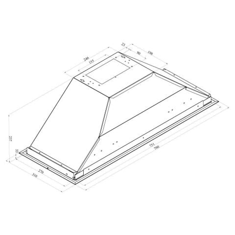 SİLVERLİNE ASTEC 90CM INOX GÖMME ASPİRATÖR
