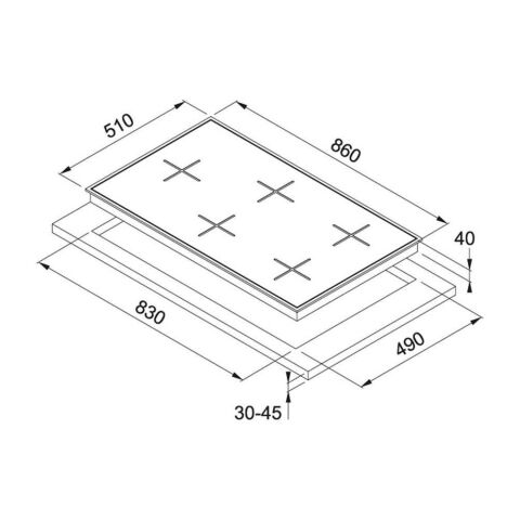 Franke FHNL 905 4g  Tc Xs C Wok Gözlü Inox Ankastre Ocak