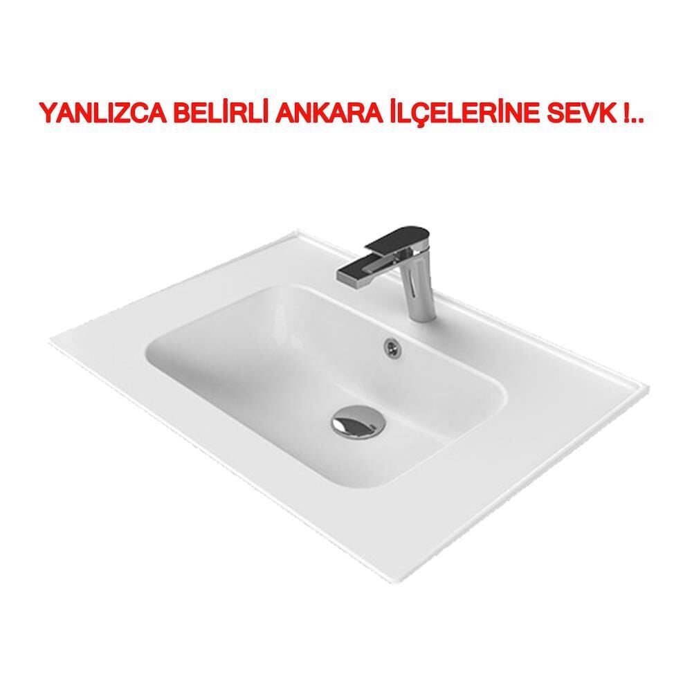 BLUE 65CM ETEJERLİ LAVABO