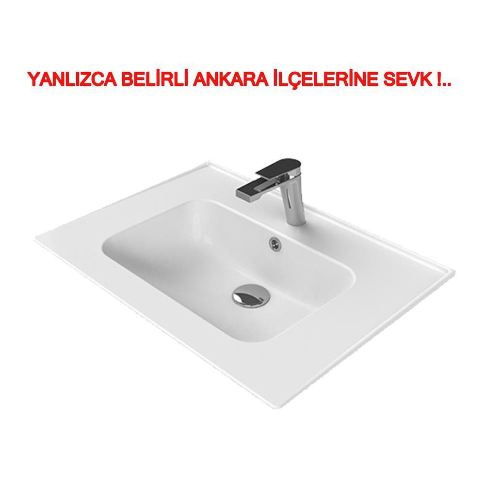 BLUE 65CM ETEJERLİ LAVABO