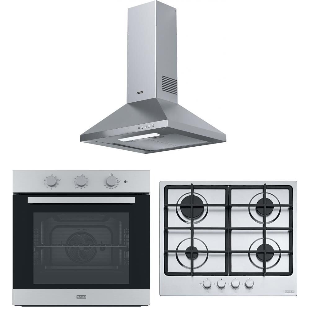 Franke İnox Ankastre Set (FDL 6165 XS Davlumbaz- FHSM 604 4G XS C Ocak - FSL 82 H XS Fırın )