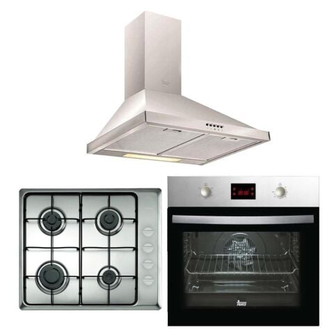 Teka İnox Ankastre Set (DF 60 Davlumbaz-HLX 60 İnox Ocak -HEB 625 Fırın)