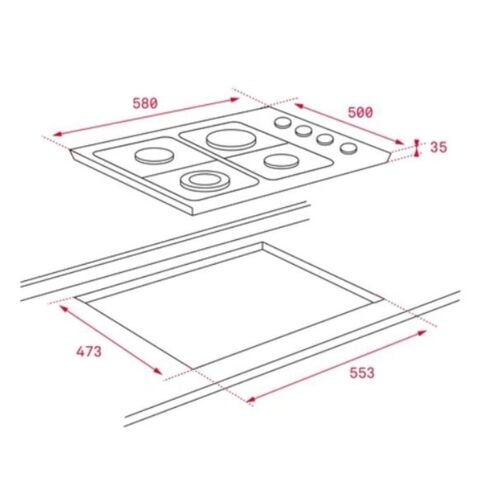 Teka İnox Ankastre Set (DF 60 Davlumbaz-HLX 60 İnox Ocak -HEB 625 Fırın)