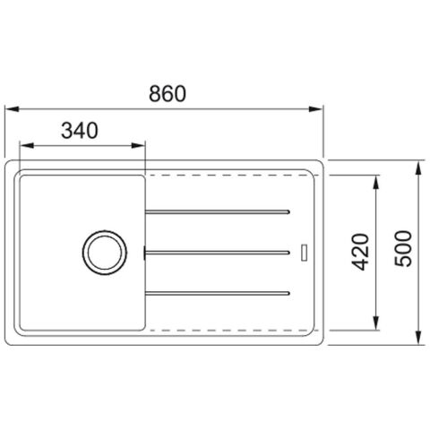 Franke Basis BFG 611 Avena Granit Evye