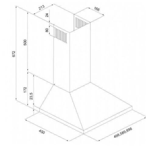 Silverline 2250 X6 Basıc İnox Piramit Davlumbaz