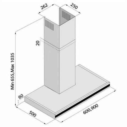 Silverline 3175 Venezia İnox Duvar Tipi Ankastre Davlumbaz 90 Cm.