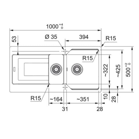 Franke URBAN UBG 651-100 SLATE GRİ Granit Evye