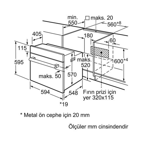 Siemens HI133FEW0T Buhar Destekli Beyaz Fırın