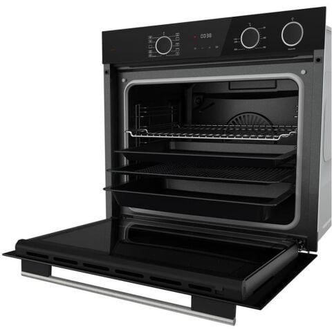 Ferre FryartSteam Siyah Ankastre Set (D100 Siyah T Tipi Davlumbaz-SS035 Siyah Ocak- XE64CS FryartSteam Siyah Fırın)