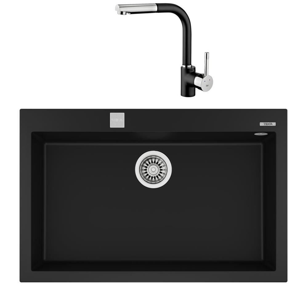 Teka Forsquare 72.40 Siyah Evye + ARK 938 Black Batarya Set