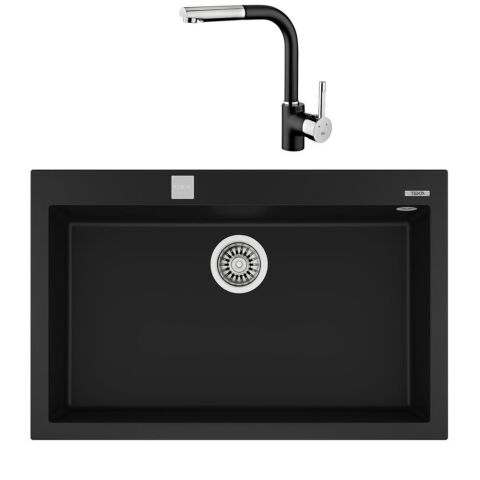 Teka Forsquare 72.40 Siyah Evye + ARK 938 Black Batarya Set