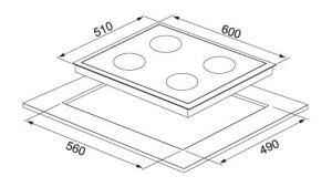 Silverline VC5355W01 Beyaz Vitroseramik Elektrikli Ankastre Ocak