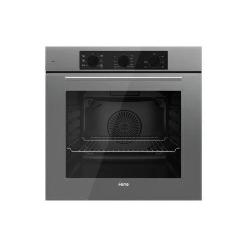 Ferre QBL62CPR Gri Ankastre Fırın