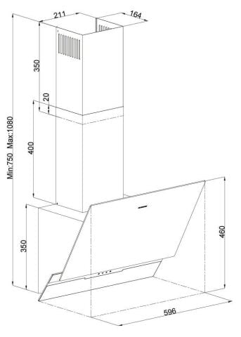 Silverline 3450 Slim-Line Basic 60 Cm Beyaz Duvar Tipi Davlumbaz
