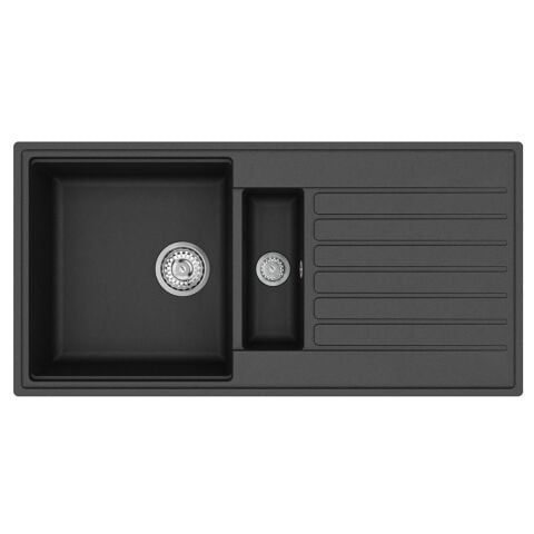 Teka CLİFF 60 B TQ 1,5 Gözlü Onyx Black Granit Evye