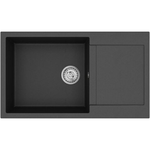 Teka CLİVO 60 B TQ 1B 1D 1 Gözlü Onyx Black Granit Evye