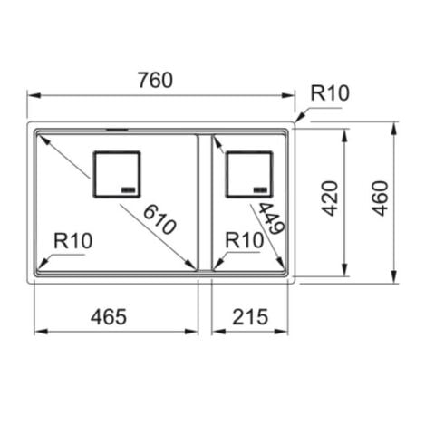 Franke KNG 120 MATT BLACK Granit Evye