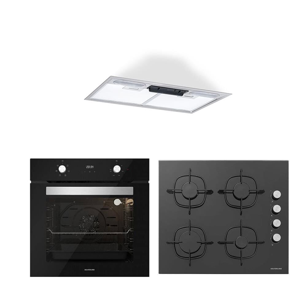 Silverline Aspiratör İle Ankastre Set 4 (1171 Astec , CS5335B01 , BO6502B02)