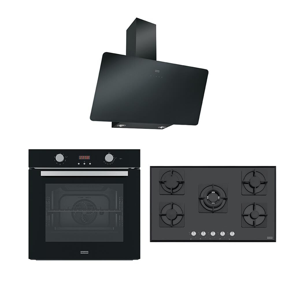 Franke Ankastre Set (FPJ 915 BK A Davlumbaz - FHNS 905 BK Ocak - FSL 86 BK Fırın)