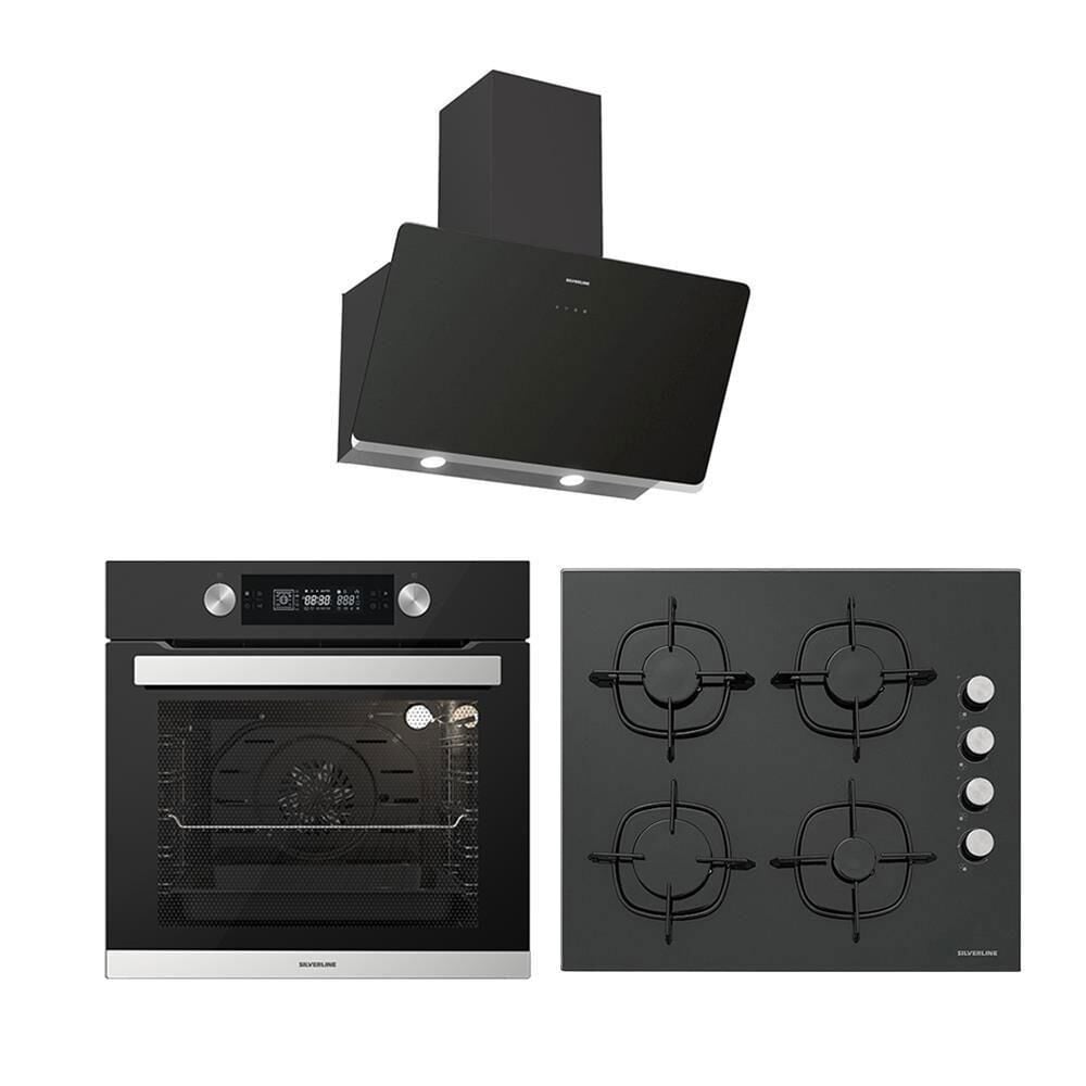 Silverline Siyah Ankastre Set (3457 Soho 60 , CS5335B01 , BO6505B01)