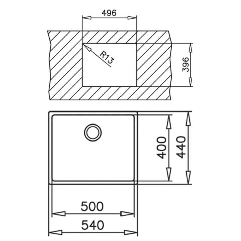 Teka Linea 50.40 Paslanmaz Tezgahaltı Çelik Evye ve ARK 938 Krom Spiralli Batarya Set