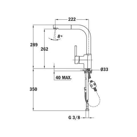 Teka Linea 40.40 Paslanmaz Tezgahaltı Çelik Evye ve ARK 938 Krom Spiralli Batarya Set