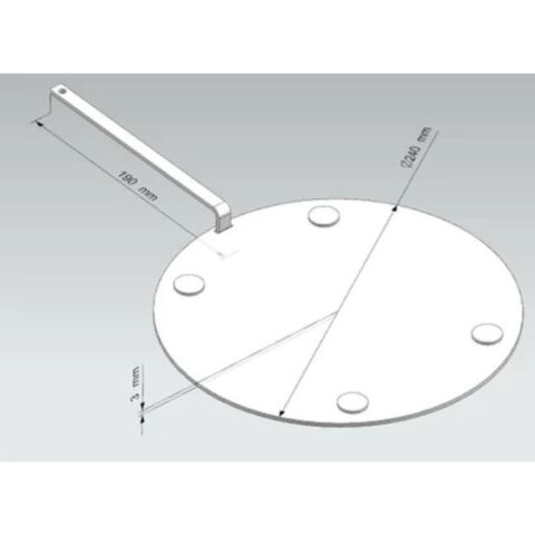 FA İndüksiyon Dönüştürücü Paslanmaz Çelik Tabanlık (24 cm)