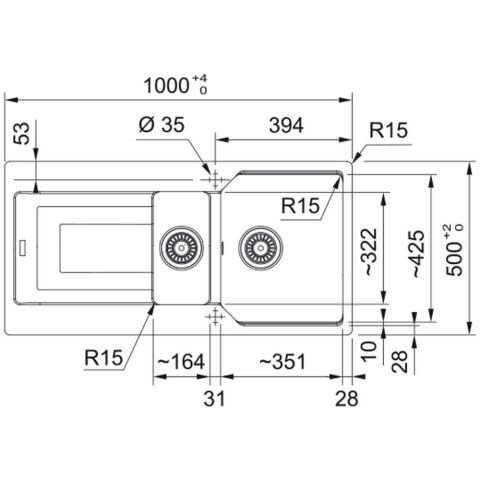Franke Urban UBG 651-100 Avena Granit Evye