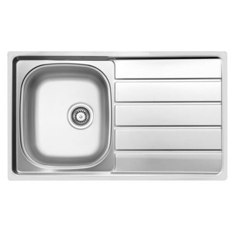 Ukinox HS 86 Düz Sağ Damlalıklı Çelik Evye