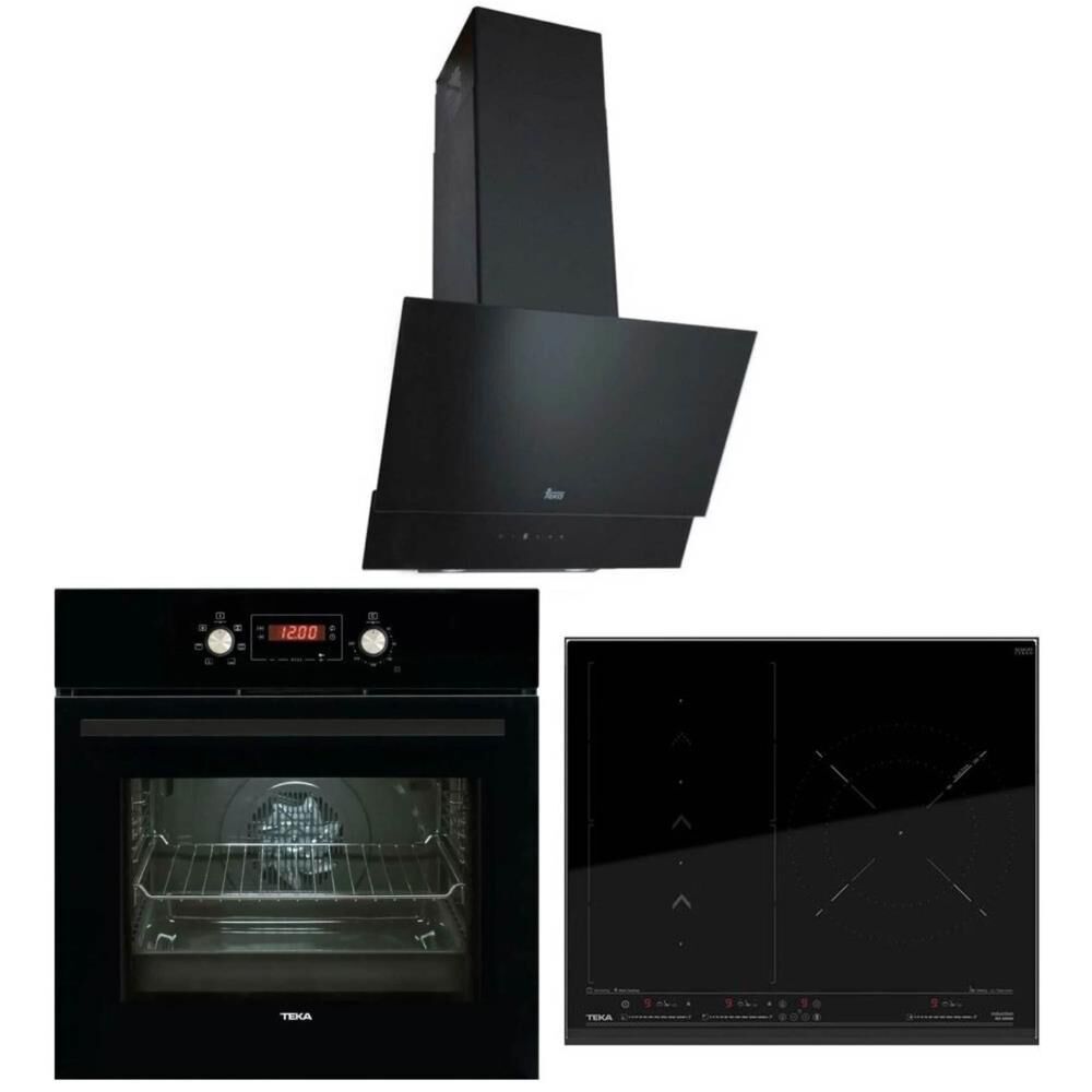 Teka Siyah İndüksiyonlu Ankastre Set (ATV 60 Davlumbaz - IZS 65600 İndüksiyonlu Ocak - HAK 625 BK Fırın)