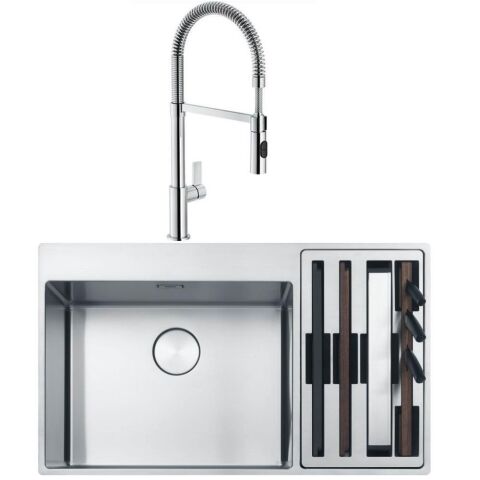 Franke BOX CENTER BWX 220-54-27 Evye FOX PRO Spiralli Krom Batarya Set