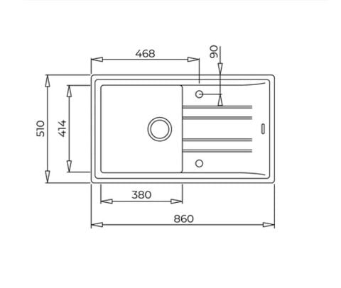 Teka Stone 50 B-TG Carbon Granit Eviye