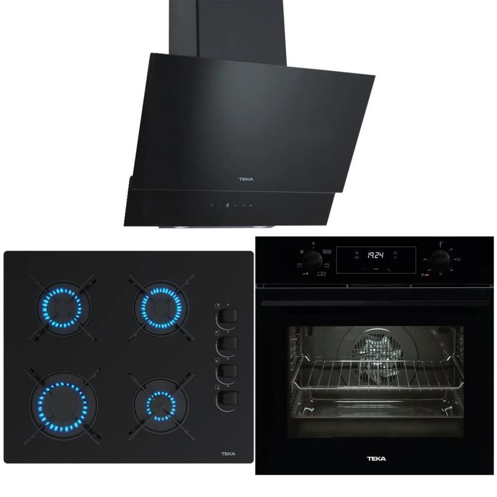 Teka CHEF 5 Siyah Ankastre Set ( HAK 625 BK BÖREK ŞEFİM - GBE 64002 BK -  ATV 60 BK )