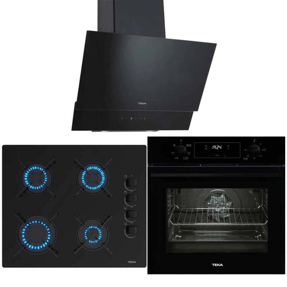 Teka CHEF 5 Siyah Ankastre Set ( HAK 625 BK BÖREK ŞEFİM - GBE 64002 BK -  ATV 60 BK )