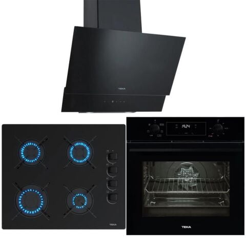 Teka CHEF 5 Siyah Ankastre Set ( HAK 625 BK BÖREK ŞEFİM - GBE 64002 BK -  ATV 60 BK )
