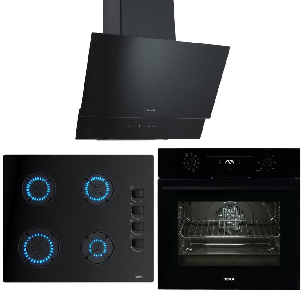 Teka CHEF 5 Siyah Ankastre Set ( HAK 625 BK BÖREK ŞEFİM - GBE 64002 BK -  ATV 60 BK )